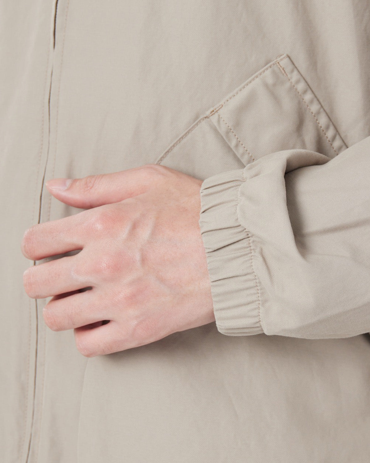 Light Dobby Cloth Harrington Jacket