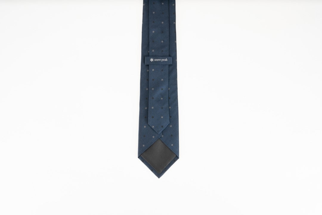 Cravate Bleu Marine Snow Peak Avec Astérisque