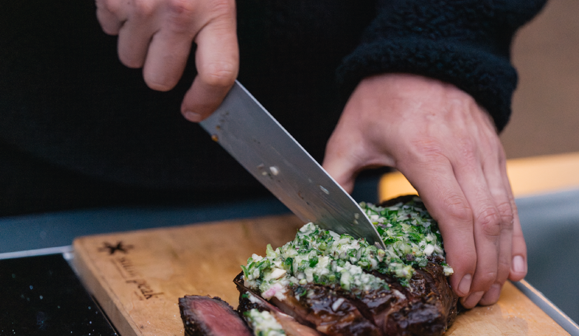 Ribeye with Spring-Compound Butter