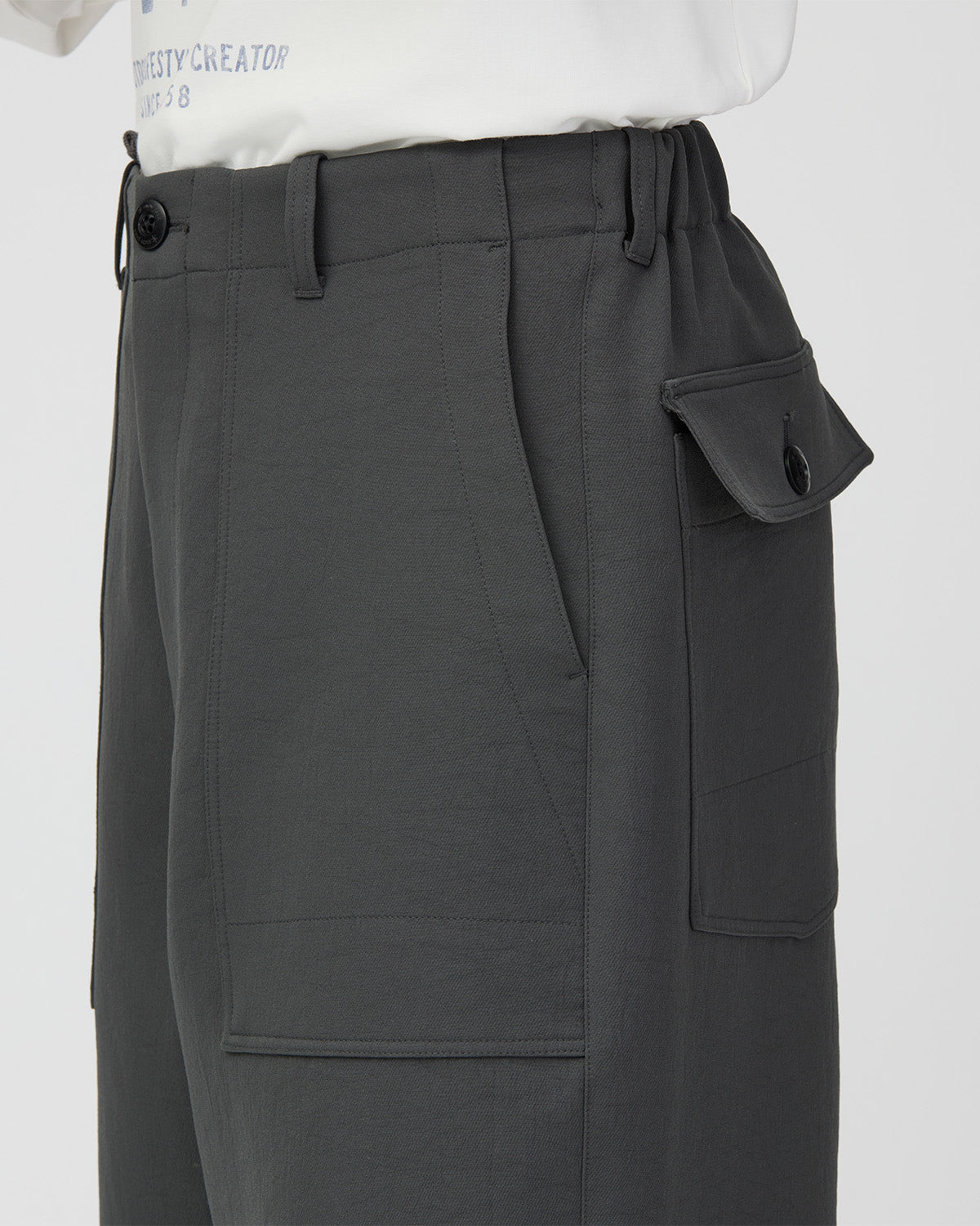 ⁣⁢Pantalon En Tissu Triple⁤⁣