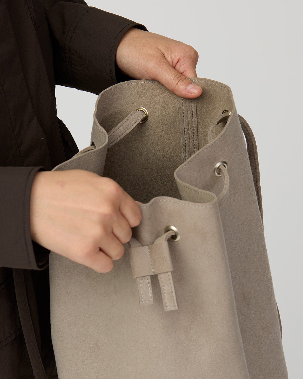 Ultra Suede Drawstring Bag
