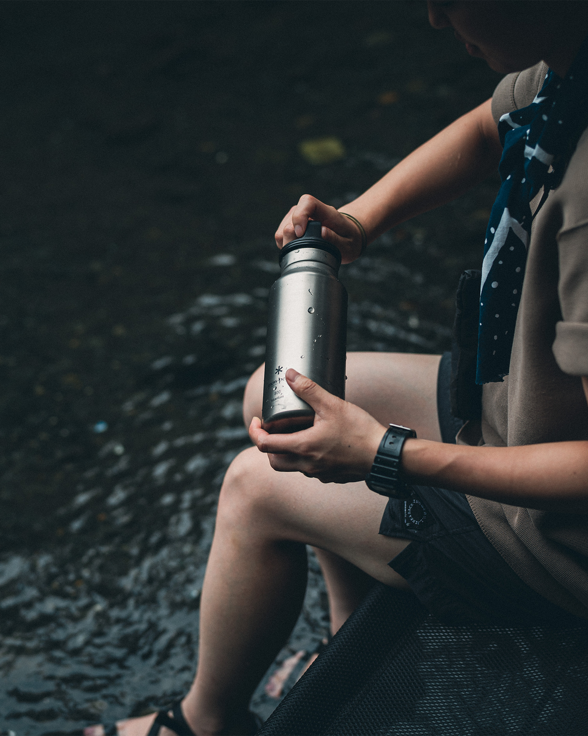 ⁣⁢Bouteille Aurore Boréale En Titane⁤⁣