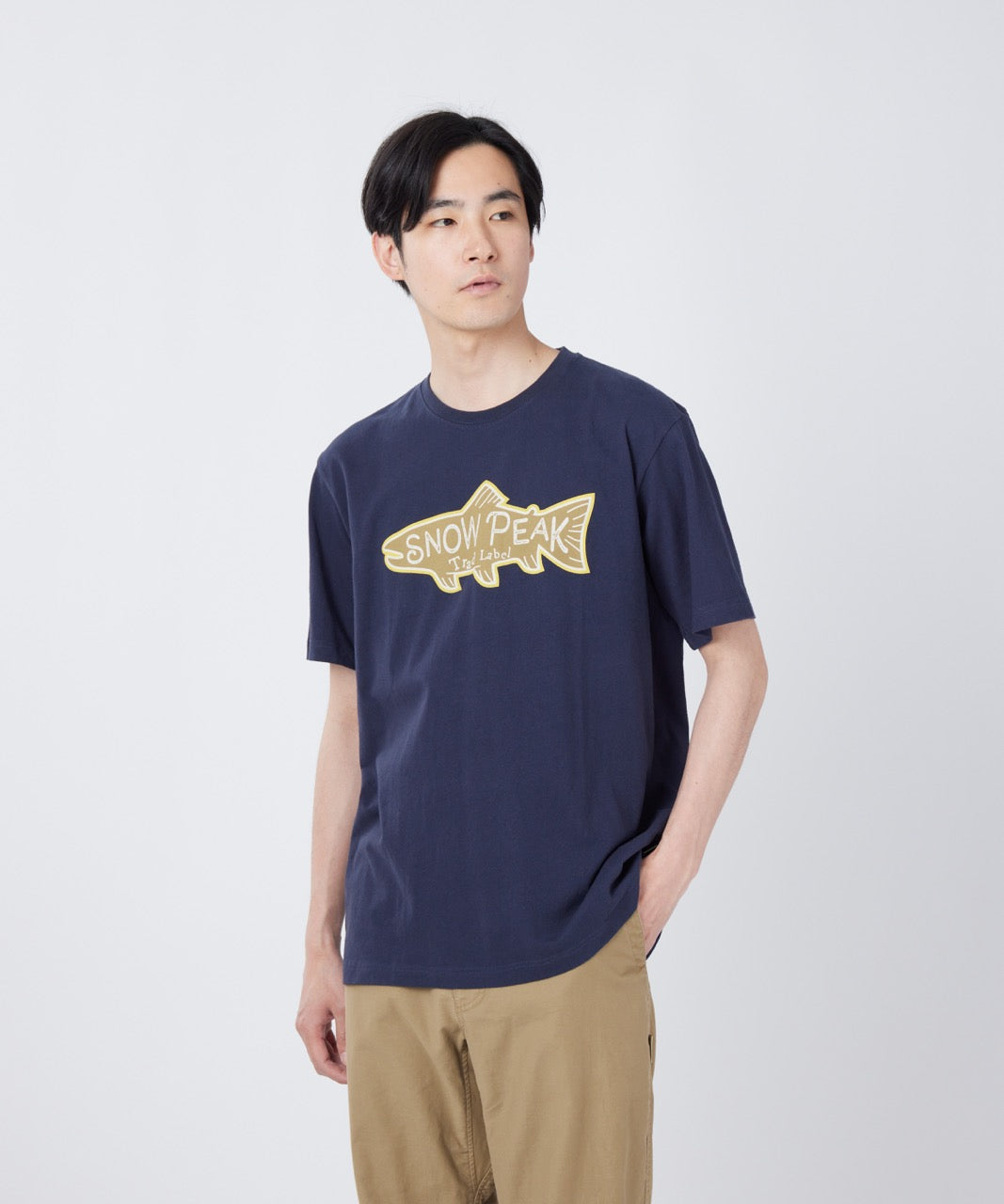 ⁣⁢T-Shirt Léger À Motif De Truite Trad Label⁤⁣