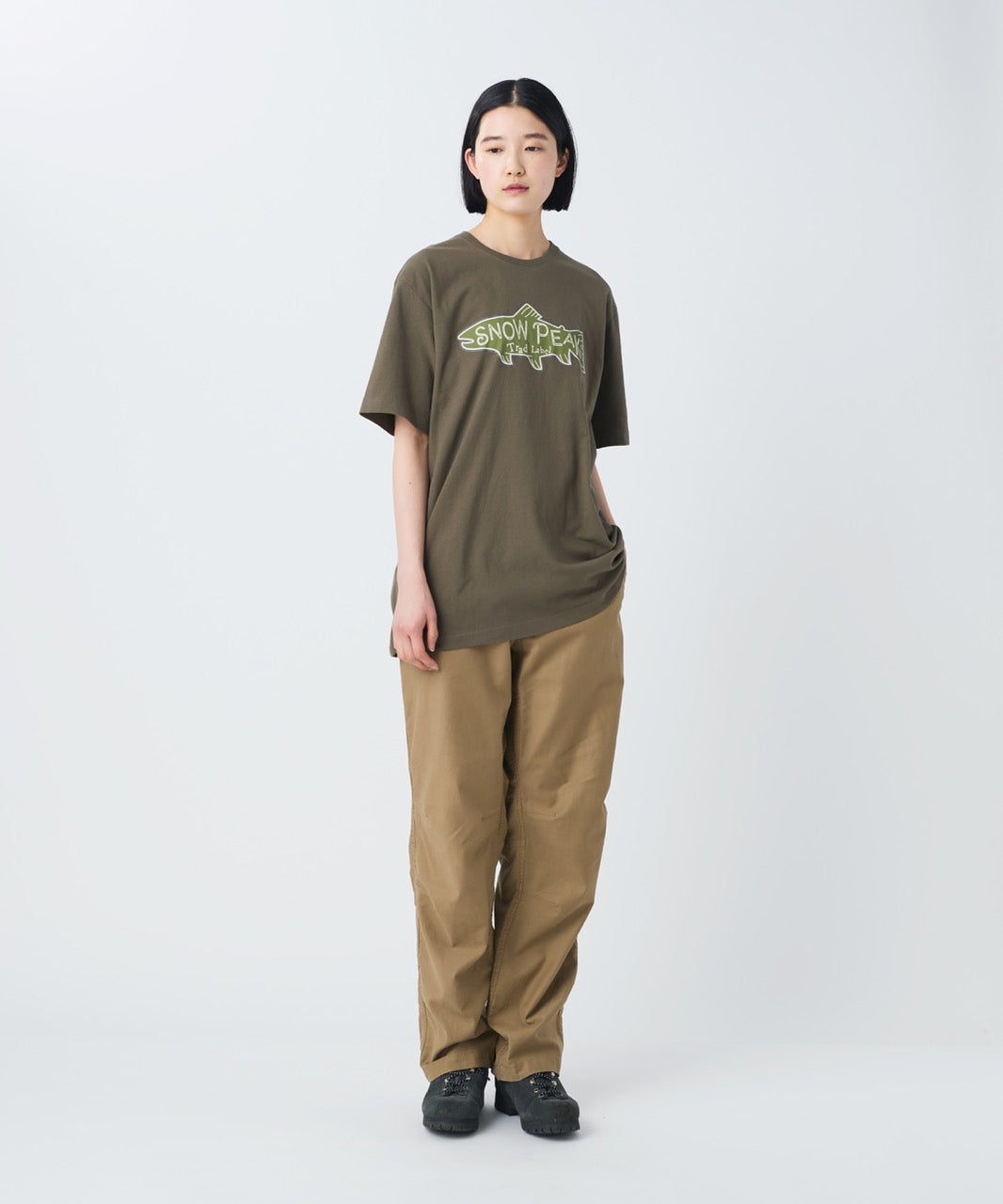 ⁣⁢T-Shirt Léger À Motif De Truite Trad Label⁤⁣