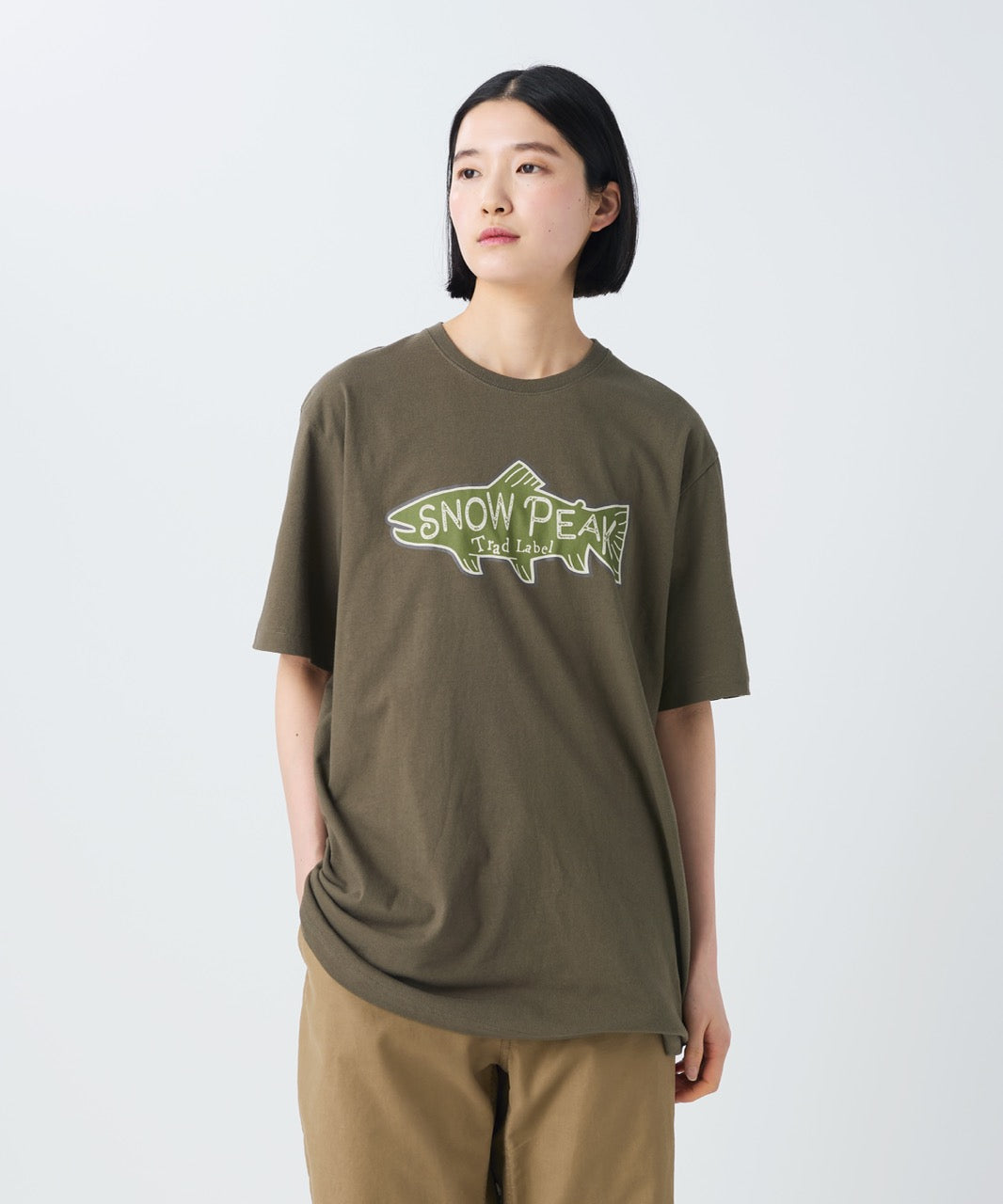 ⁣⁢T-Shirt Léger À Motif De Truite Trad Label⁤⁣