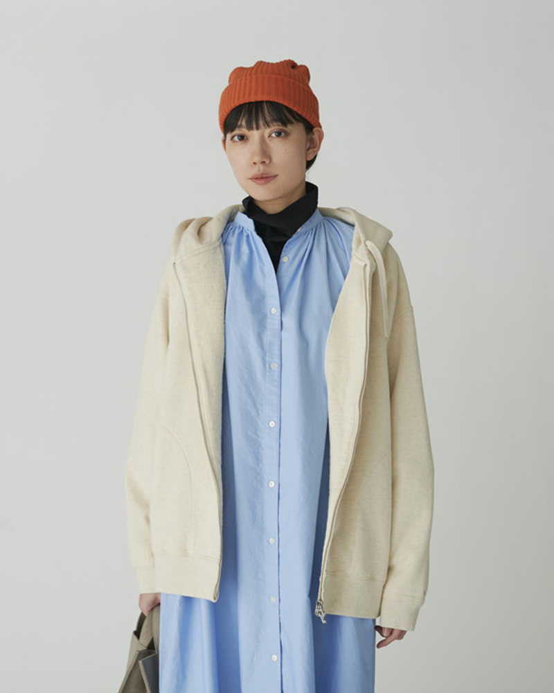 Recycled Cotton Zip-Up Hoodie