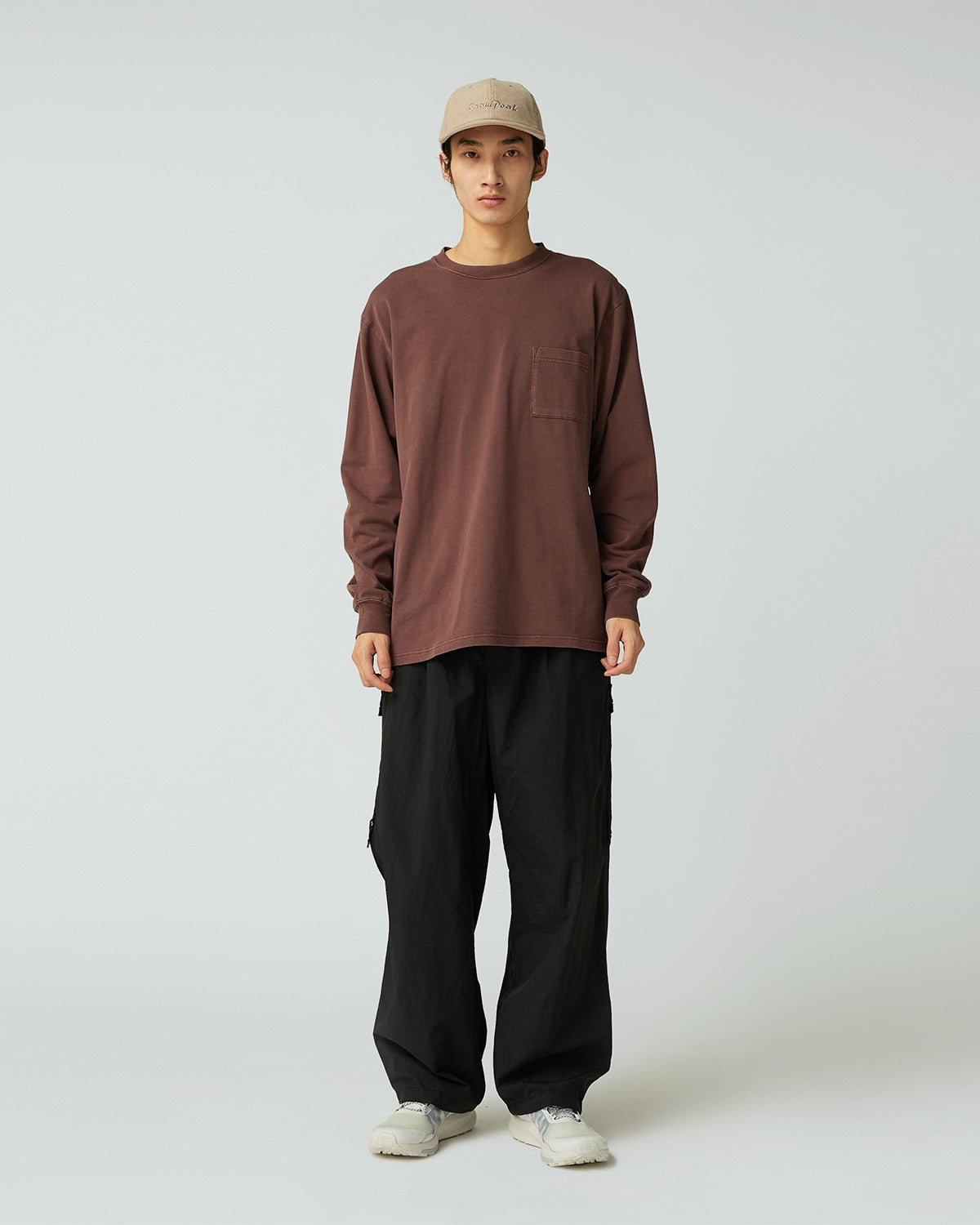 ⁣⁢T-Shirt À Manches Longues Teint En Morceaux⁤⁣