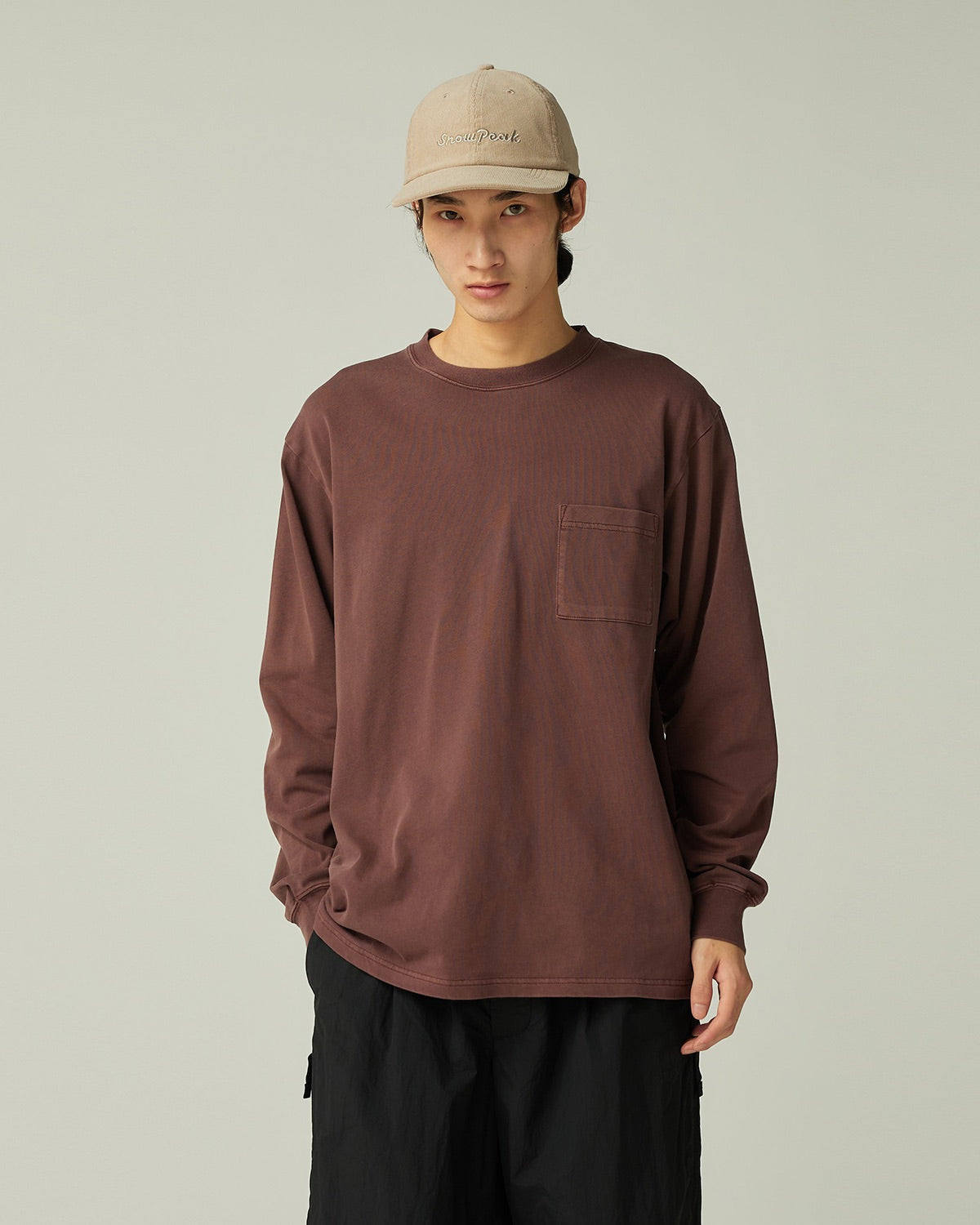 ⁣⁢T-Shirt À Manches Longues Teint En Morceaux⁤⁣