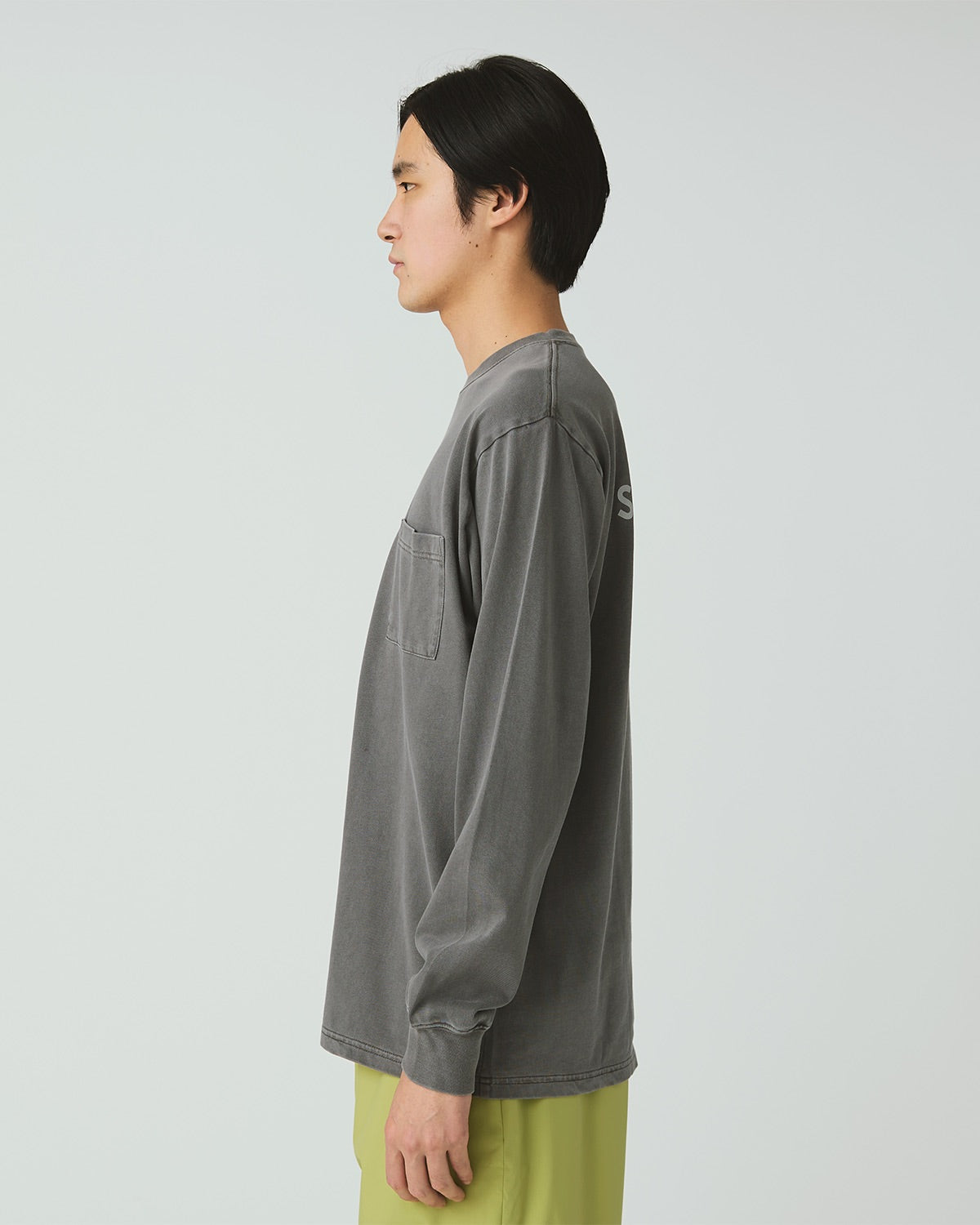 ⁣⁢T-Shirt À Manches Longues Teint En Morceaux⁤⁣