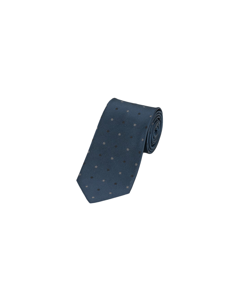 ⁣⁢Cravate Bleu Marine Snow Peak Avec Astérisque⁤⁣